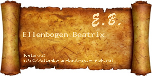 Ellenbogen Beatrix névjegykártya
